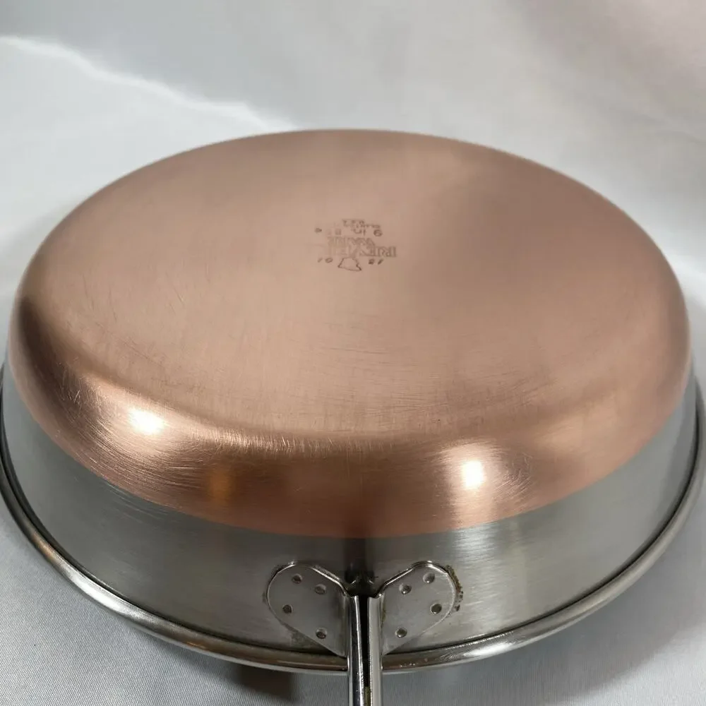 Revere Ware 9” Skillet Frying Pan Lid Copper Bottom Clinton 89 e Stainless Steel